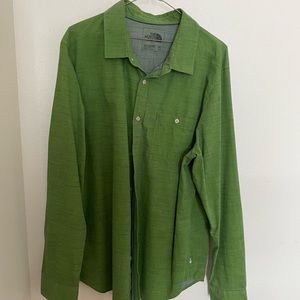 XL North Face Green button down